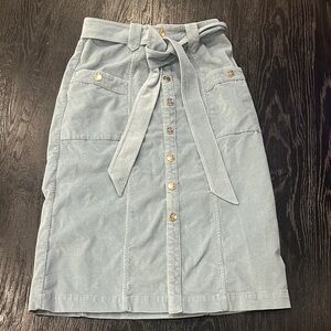 Cartolina Elegant Gray Button-Front Pencil Skirt